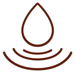 Ícone de drenagem linfática e circulação representando equilíbrio corporal, bem-estar feminino e redução da retenção de líquidos.